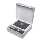 Branded Gift Set with Notebook, Pen and Insulated Bottle in Grey
