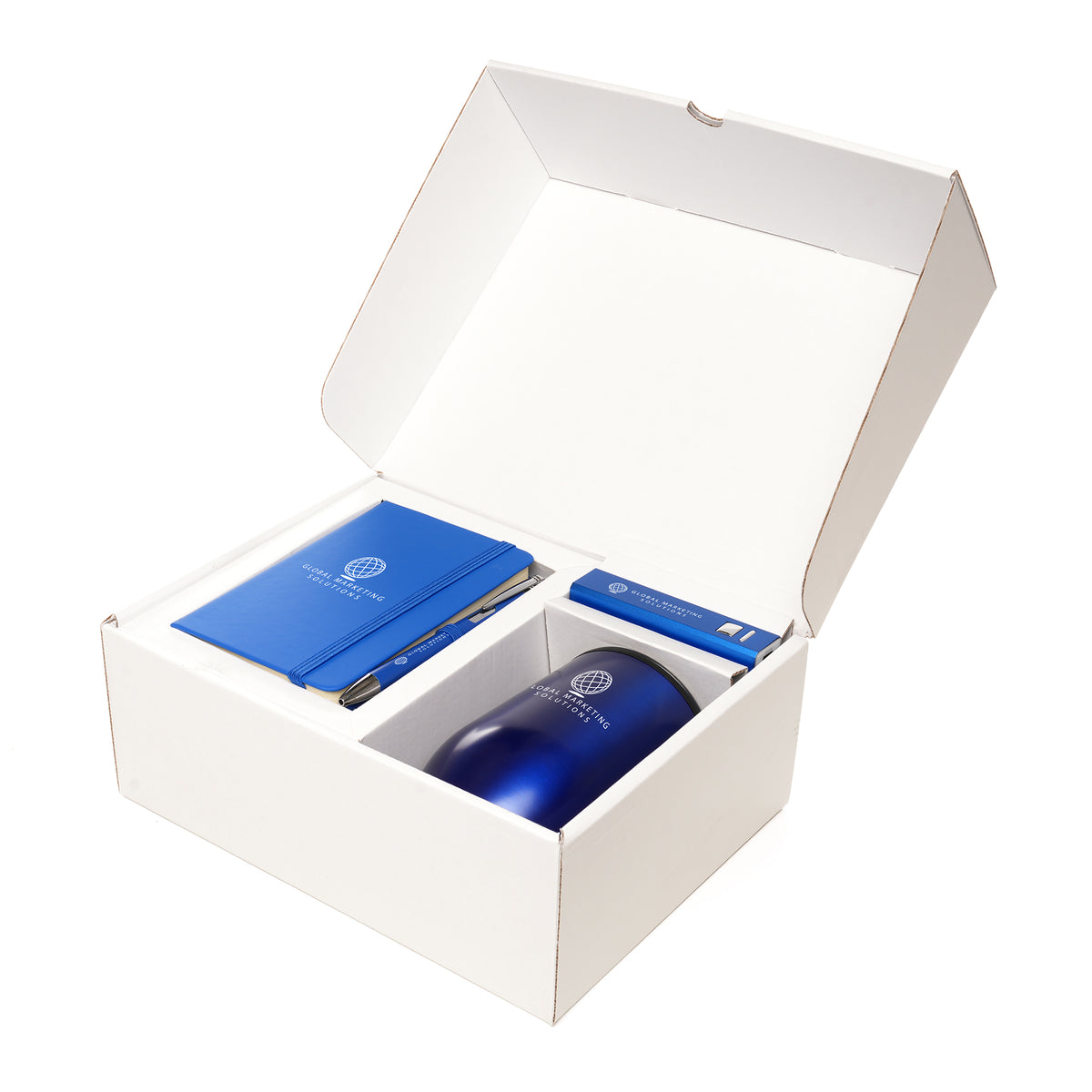 Branded Onboarding Set with Tumbler, Notebook, Pen and Power Bank