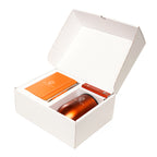 Branded Onboarding Set with Tumbler, Notebook, Pen and Power Bank in Amber