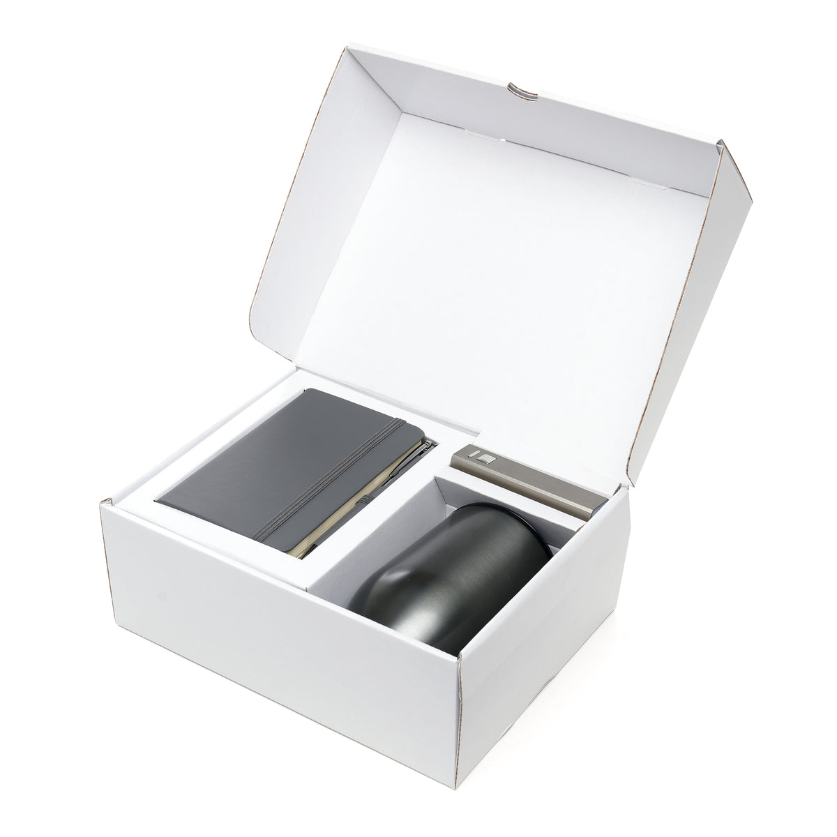 Branded Onboarding Set with Tumbler, Notebook, Pen and Power Bank