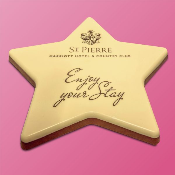 Branded edible print large chocolate star