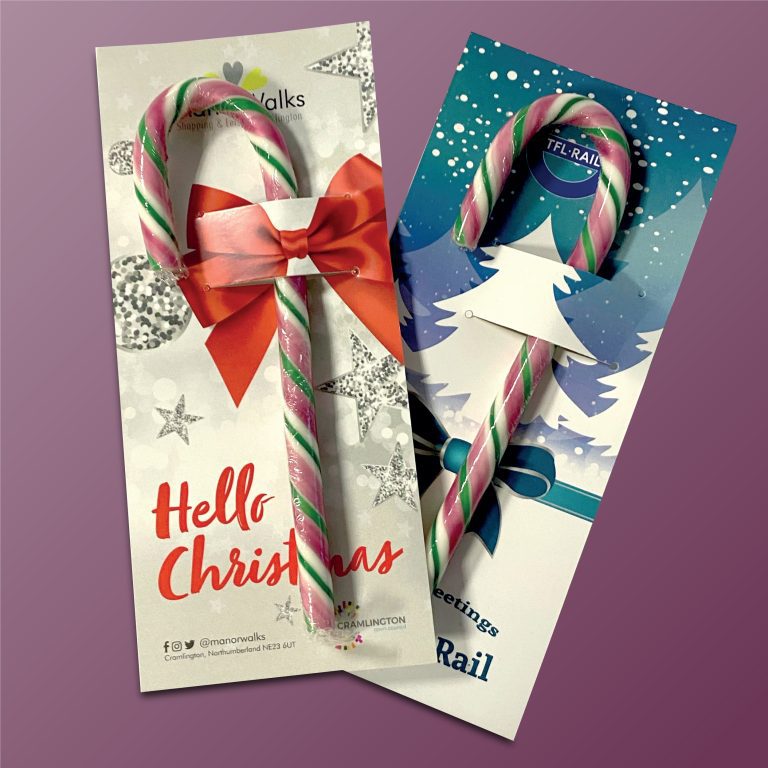 Branded Candy Cane Card