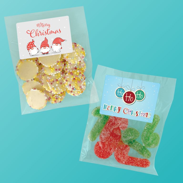 Branded Treat Bag Mini - Candy Cane Chews