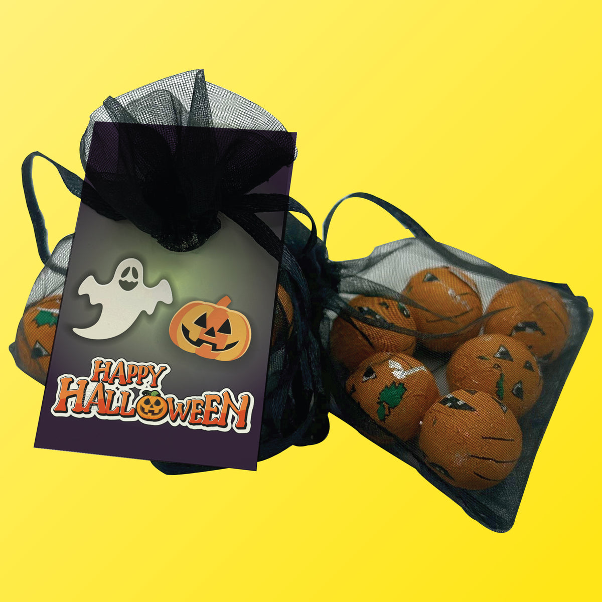 Branded Halloween Organza Bag - Pumpkins
