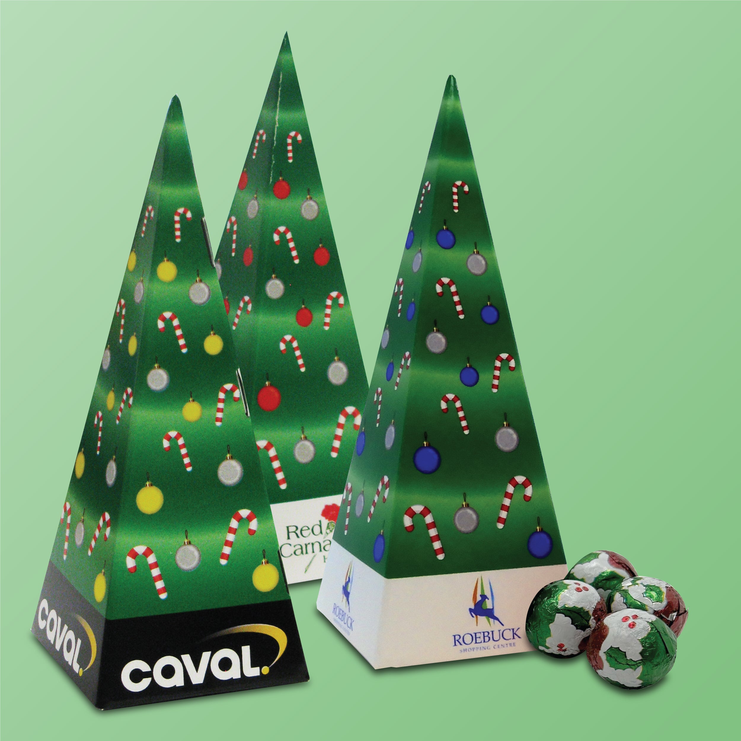 Branded Christmas Tree Chocolate Box