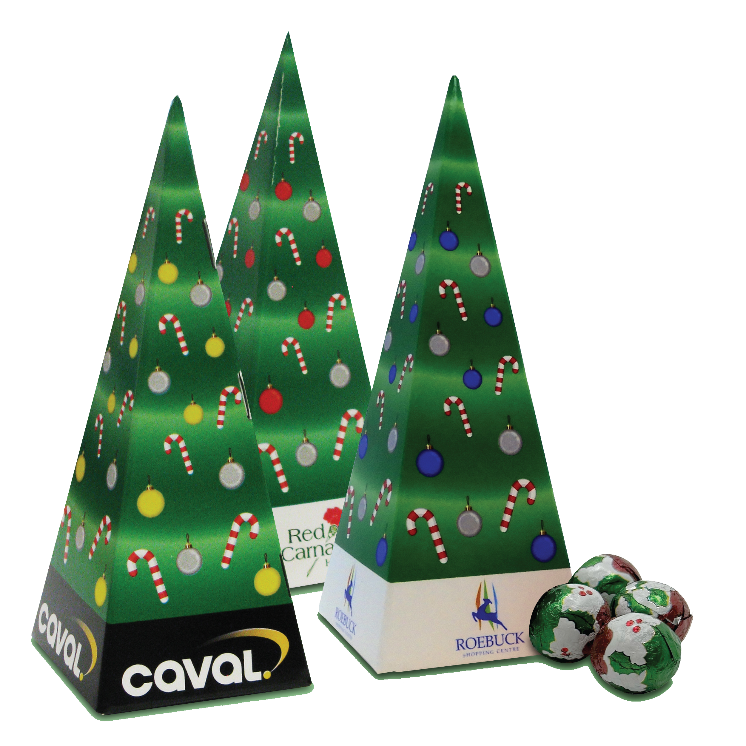 Branded Christmas Tree Chocolate Box