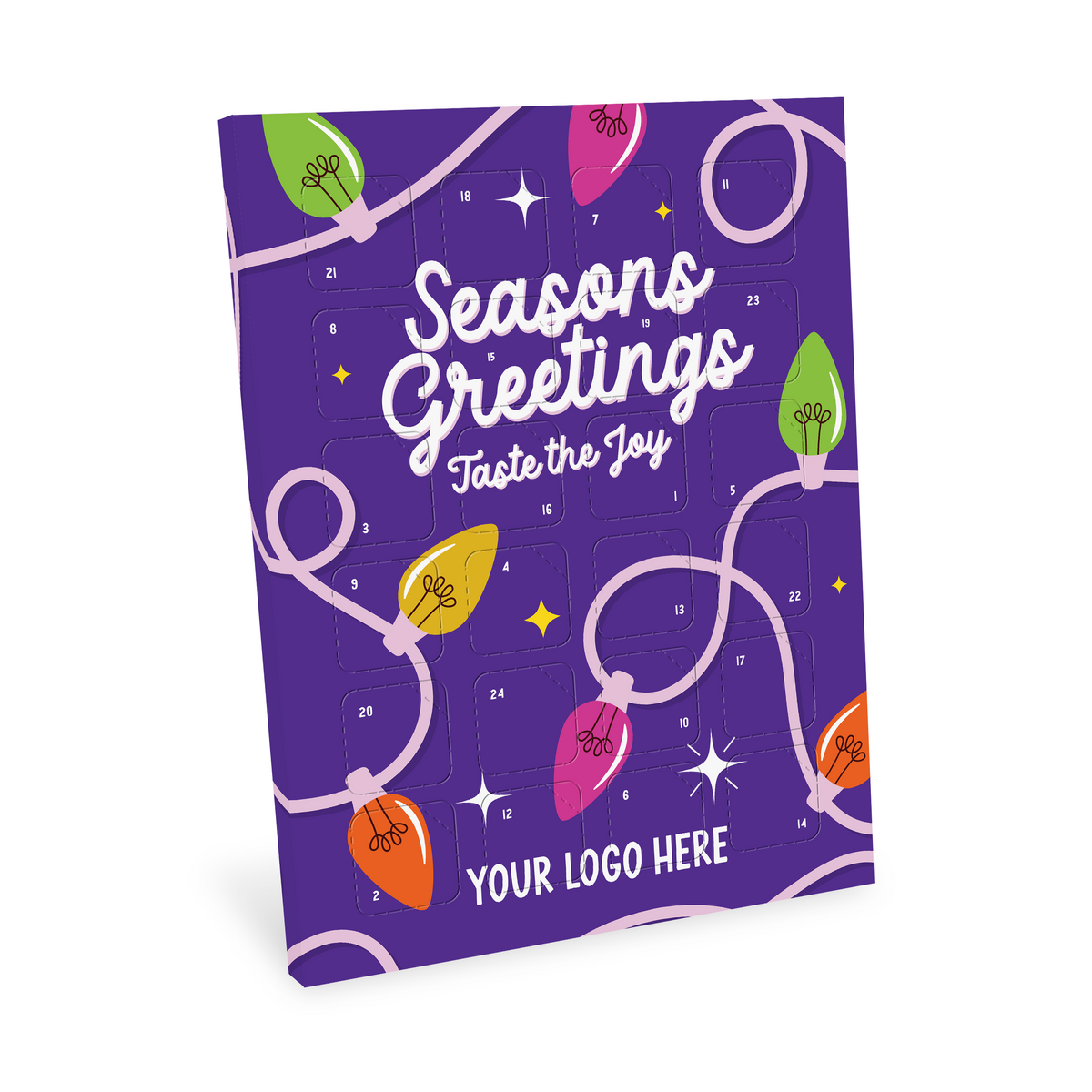 Branded Chocolate Maxi Advent Calendar, milk chocolate, printed example