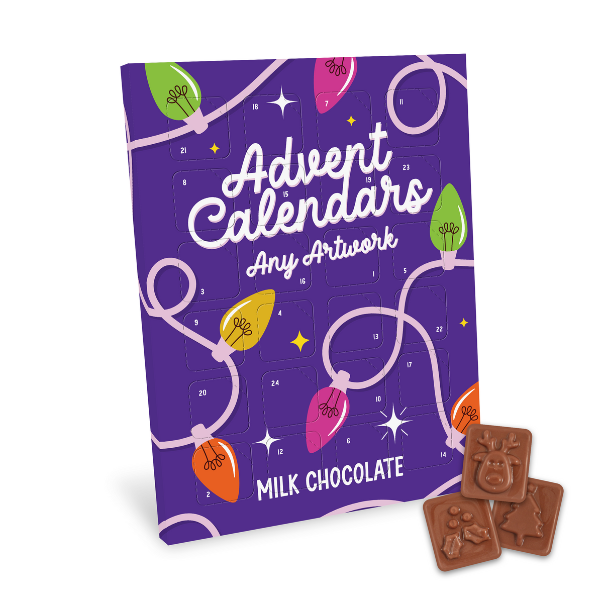 Branded Chocolate Maxi Advent Calendar, milk chocolate