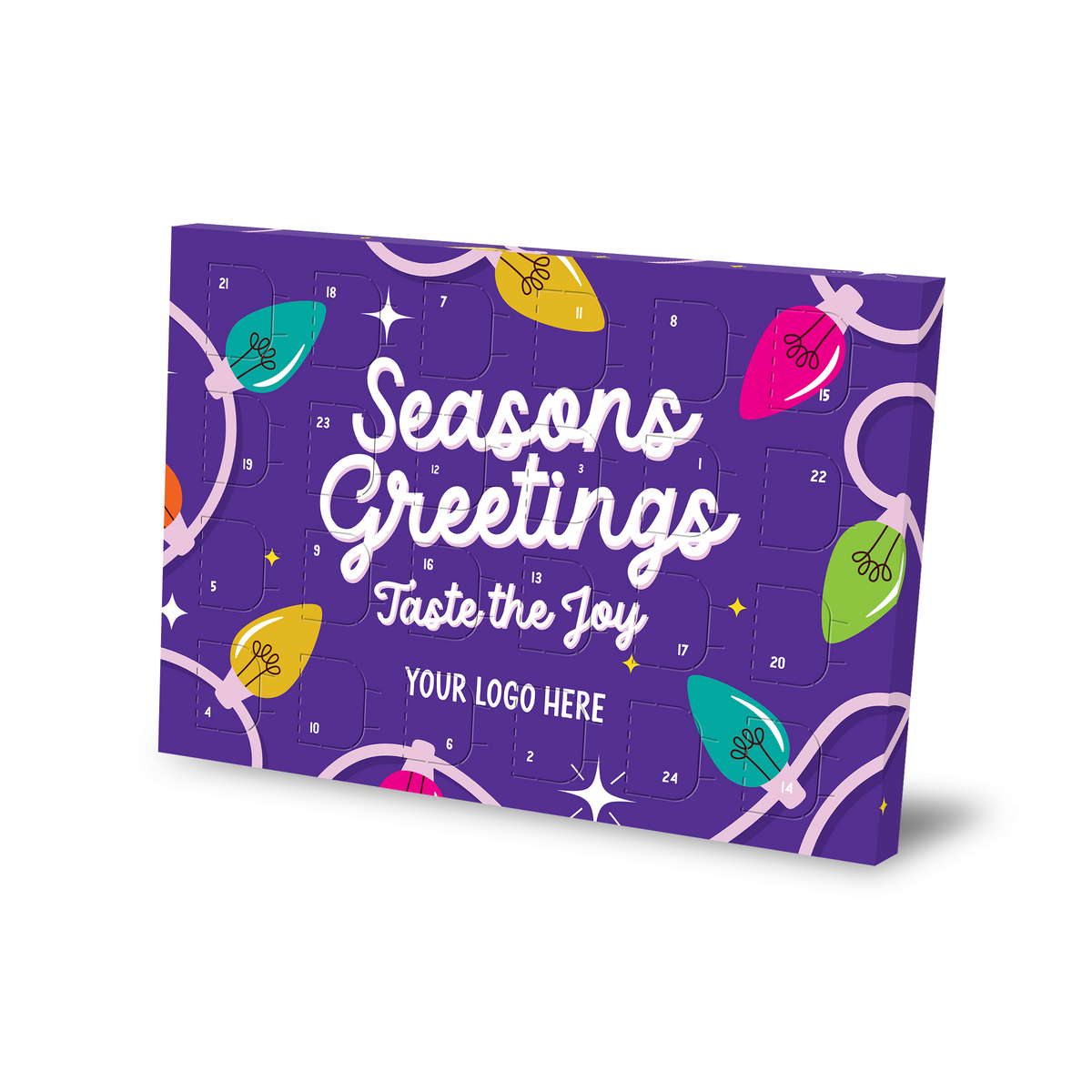 Branded Chocolate Mini Advent Calendar, printed example