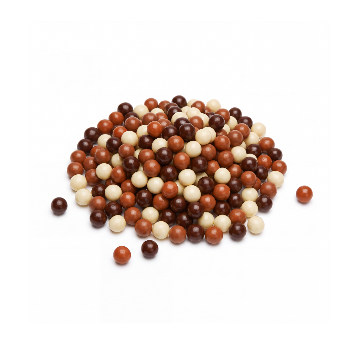 Mixed chocolate pearls filling for the caviar tin