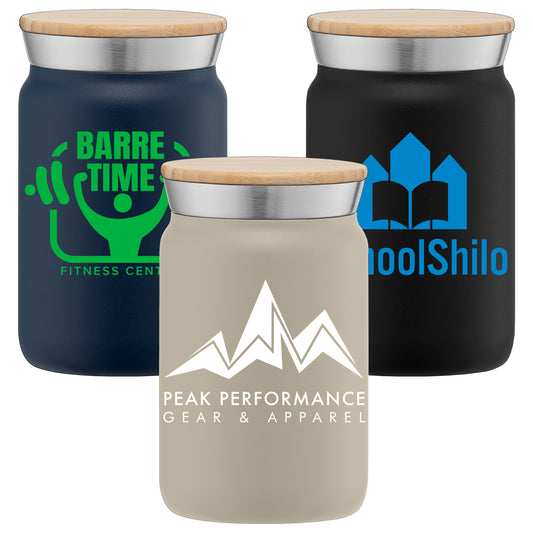 Copper Lined Stainless Steel Tumbler with Bamboo Lid