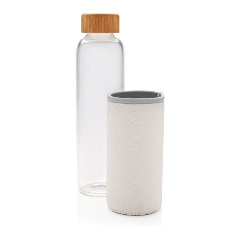 Glass Water Bottle with Textured Sleeve