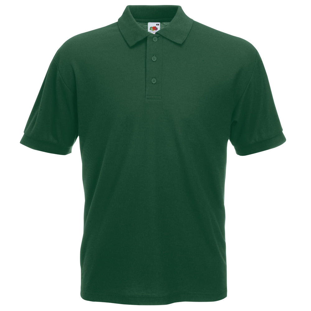 Branded Men's Polyester Cotton 65/35 Polo Shirt in Bottle Green