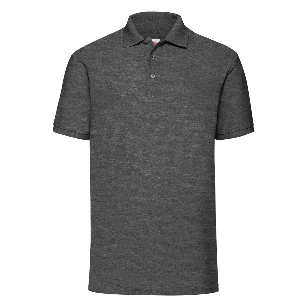 Branded Men's Polyester Cotton 65/35 Polo Shirt in Dark Heather