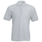 Branded Men's Polyester Cotton 65/35 Polo Shirt in Heather Grey