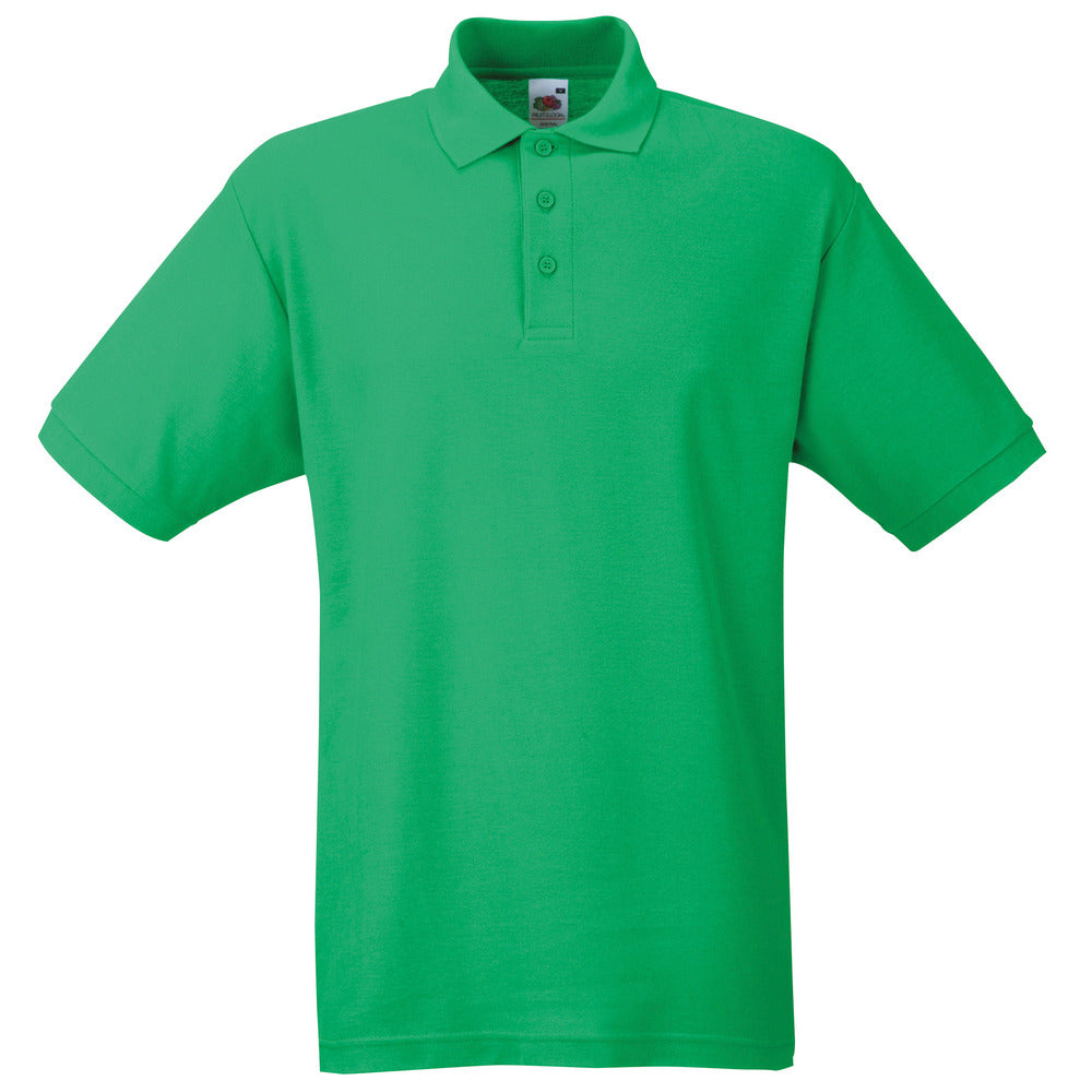 Branded Men's Polyester Cotton 65/35 Polo Shirt in Kelly Green