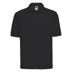 Branded Men's Classic Polyester Cotton Pique Polo in Black