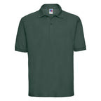 Branded Men's Classic Polyester Cotton Pique Polo in Bottle Green