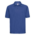 Branded Men's Classic Polyester Cotton Pique Polo in Bright Royal