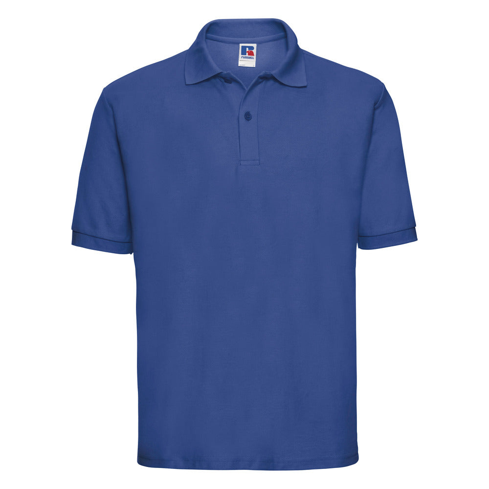 Branded Men's Classic Polyester Cotton Pique Polo in Bright Royal