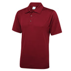 Branded Men's Quick Dry Polyester Sports Polo Shirt in Burgandy