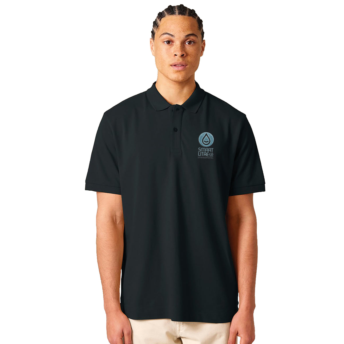 Branded Organic Cotton Polo Shirt with Boxy Fit