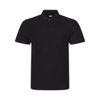 Branded Men's Workwear Polo with Twin-Needle Stitching in Black
