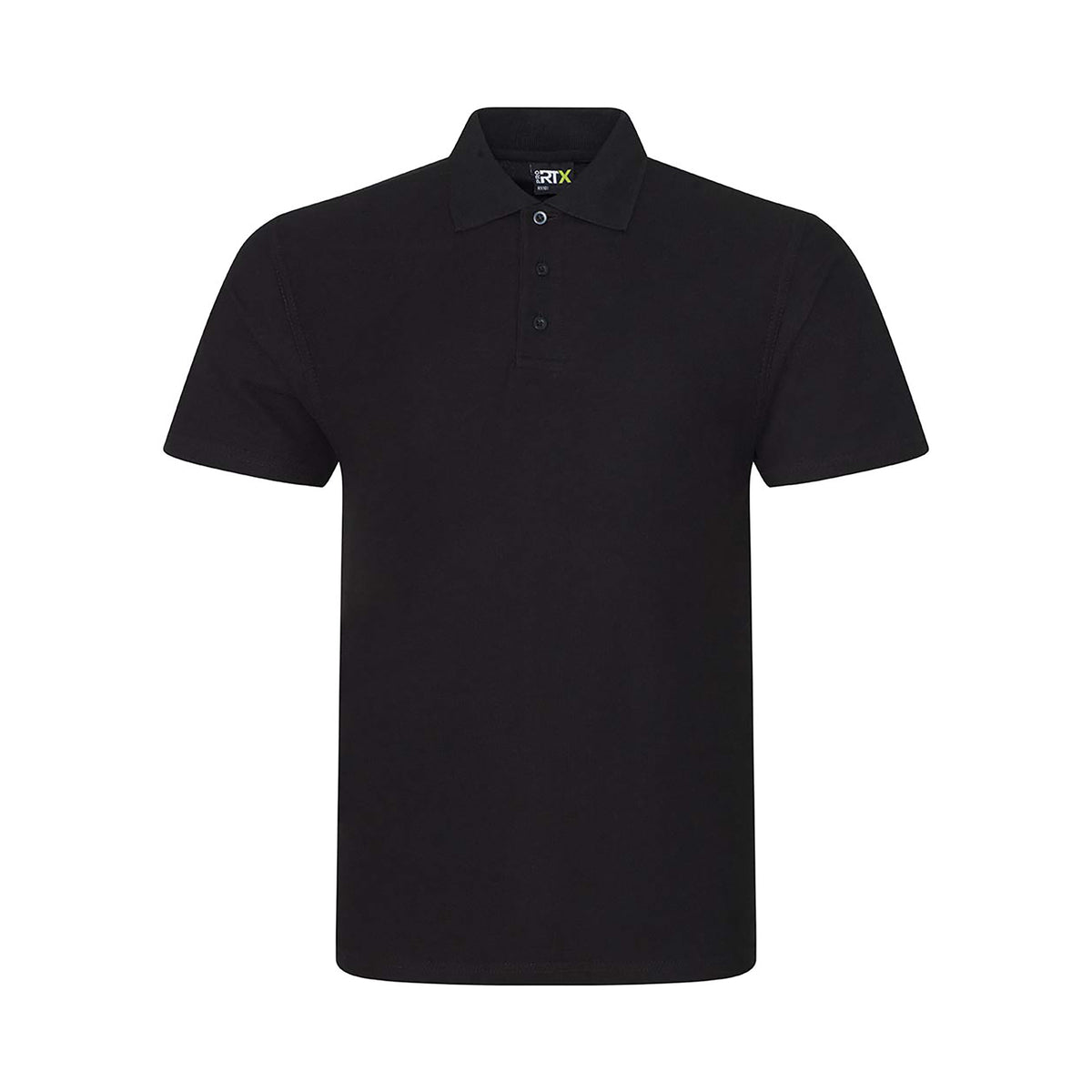 Branded Men's Workwear Polo with Twin-Needle Stitching in Black
