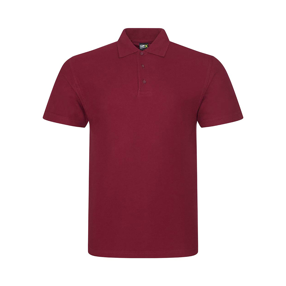 Branded Men's Workwear Polo with Twin-Needle Stitching in Burgandy