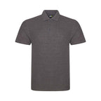 Branded Men's Workwear Polo with Twin-Needle Stitching in Charcoal