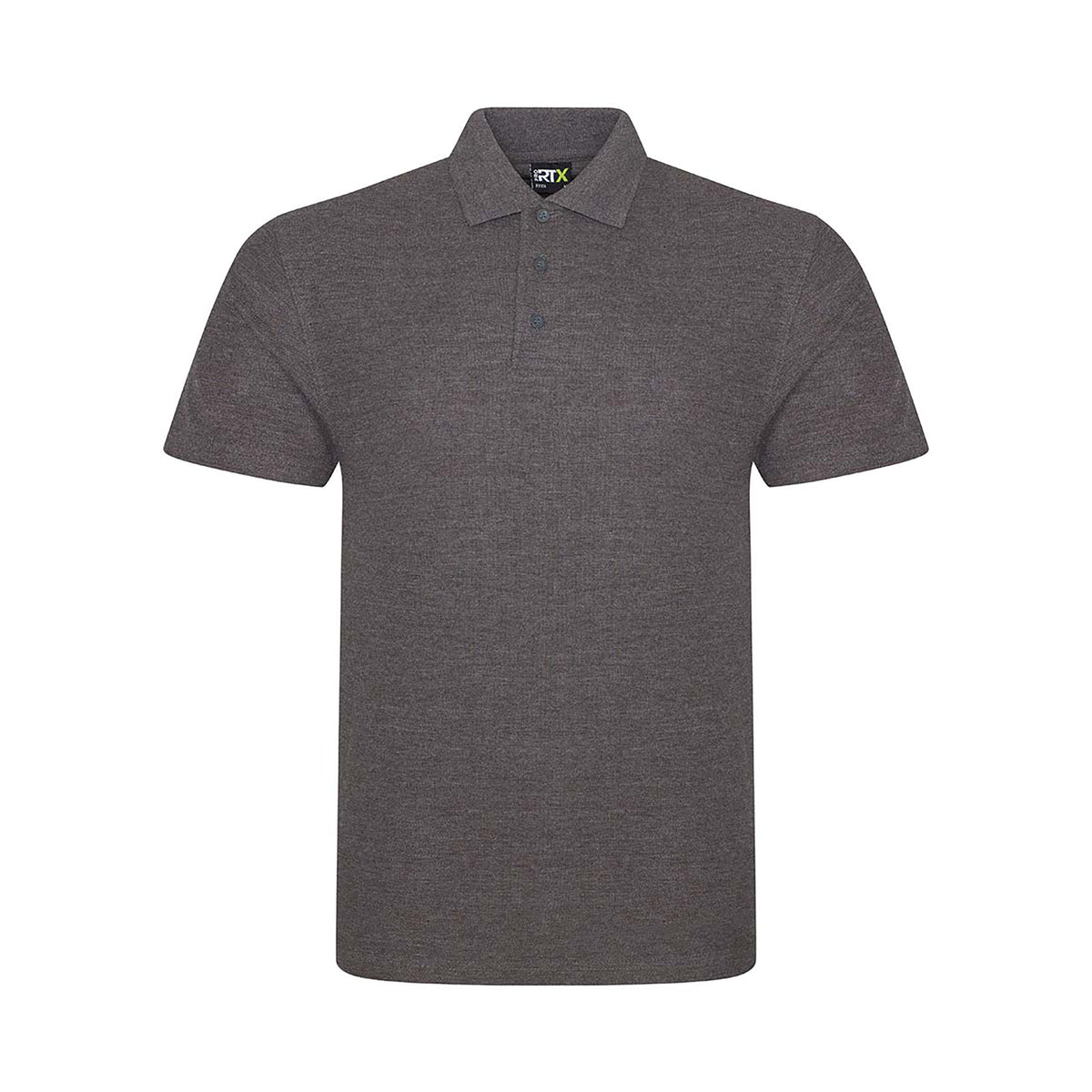 Branded Men's Workwear Polo with Twin-Needle Stitching in Charcoal