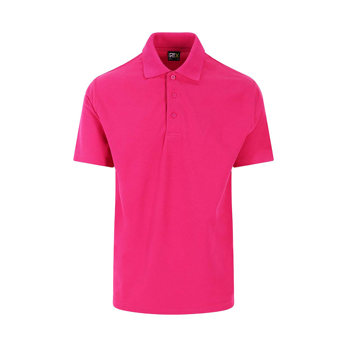 Branded Men's Workwear Polo with Twin-Needle Stitching in Fuchsia