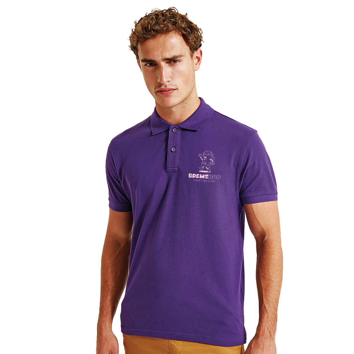Branded Men's 100% Organic Cotton Polo Shirt