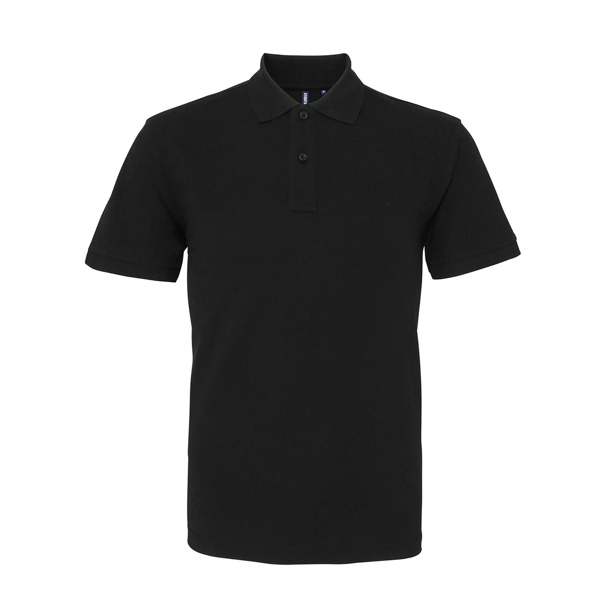 Branded Men's 100% Organic Cotton Polo Shirt in Black