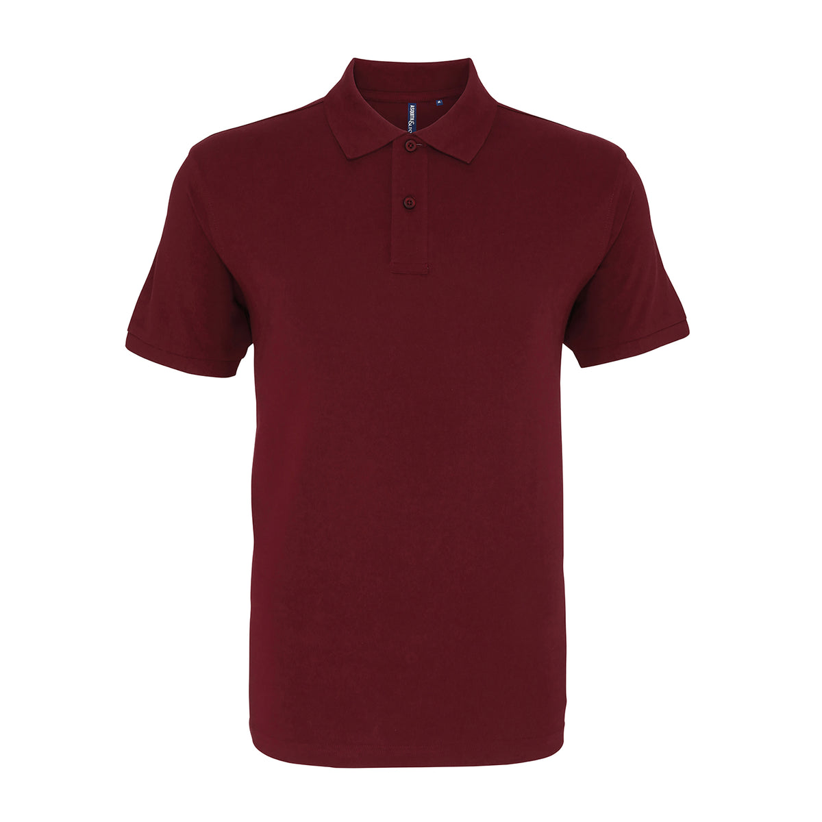 Branded Men's 100% Organic Cotton Polo Shirt in Burgandy