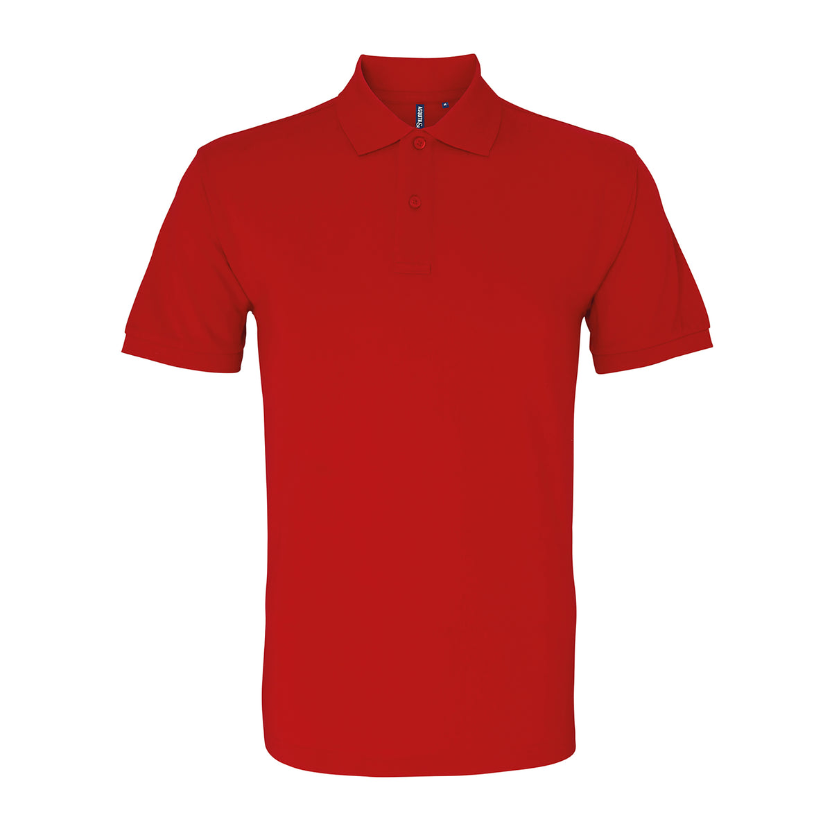 Branded Men's 100% Organic Cotton Polo Shirt in Cherry Red