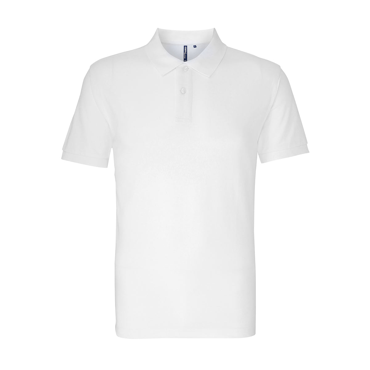 Branded Men's 100% Organic Cotton Polo Shirt in White