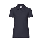 Branded Women's Polyester Cotton 65/35 Polo Shirt in Dark Navy