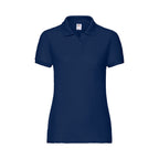 Branded Women's Polyester Cotton 65/35 Polo Shirt in Navy