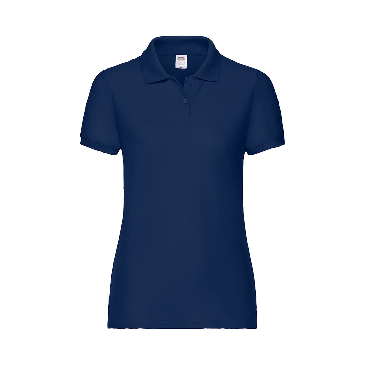Branded Women's Polyester Cotton 65/35 Polo Shirt in Navy