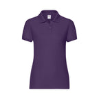 Branded Women's Polyester Cotton 65/35 Polo Shirt in Purple