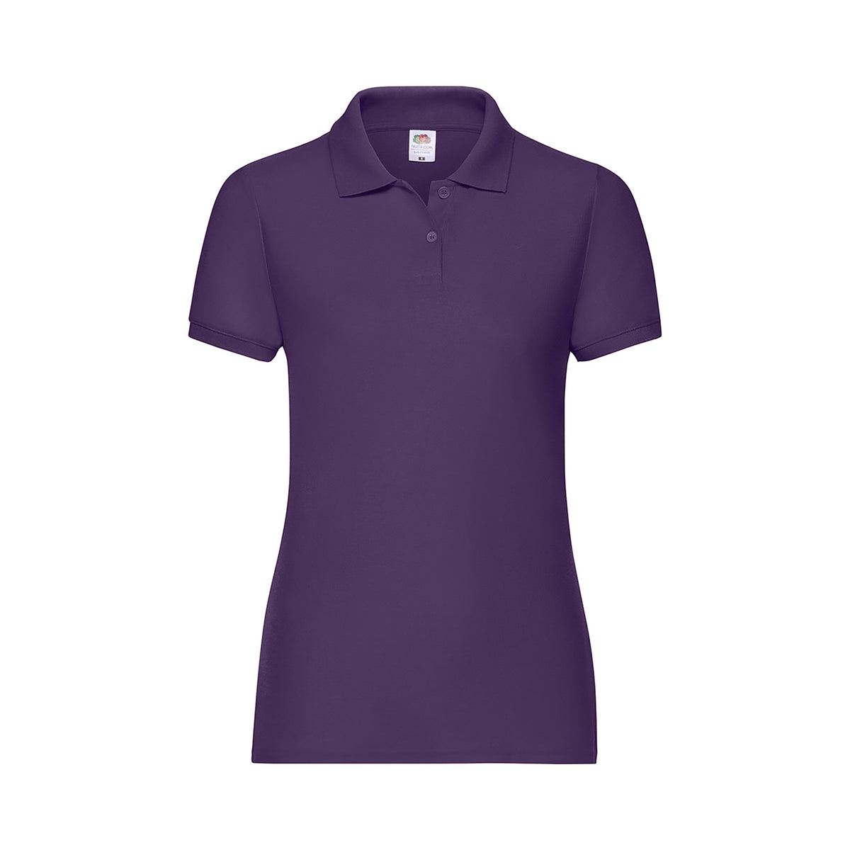Branded Women's Polyester Cotton 65/35 Polo Shirt in Purple