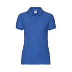Branded Women's Polyester Cotton 65/35 Polo Shirt in Royal Blue