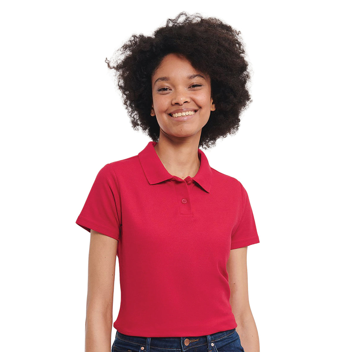 Branded Women's Classic Polyester Cotton Pique Polo