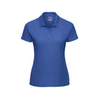 Branded Women's Classic Polyester Cotton Pique Polo in Bright Royal