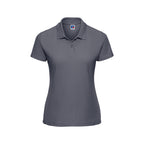 Branded Women's Classic Polyester Cotton Pique Polo in Convoy Grey