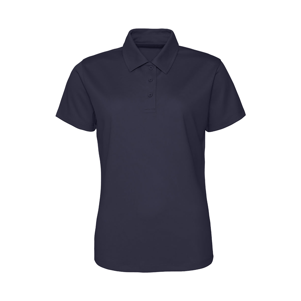 Branded Women's Quick Dry Polyester Sports Polo Shirt in French Navy