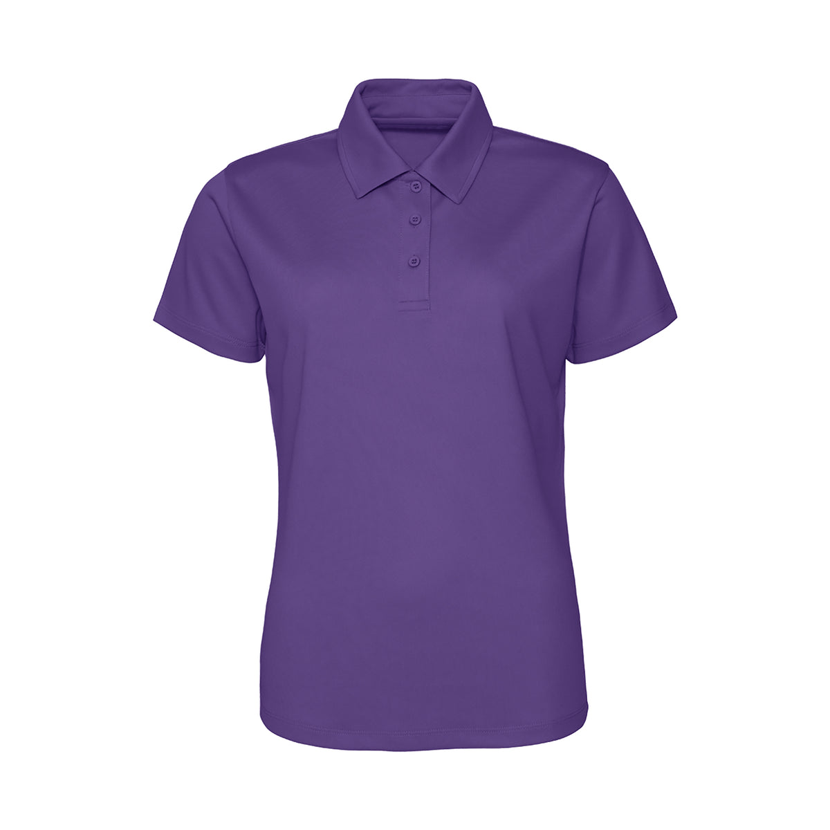 Branded Women's Quick Dry Polyester Sports Polo Shirt in Purple