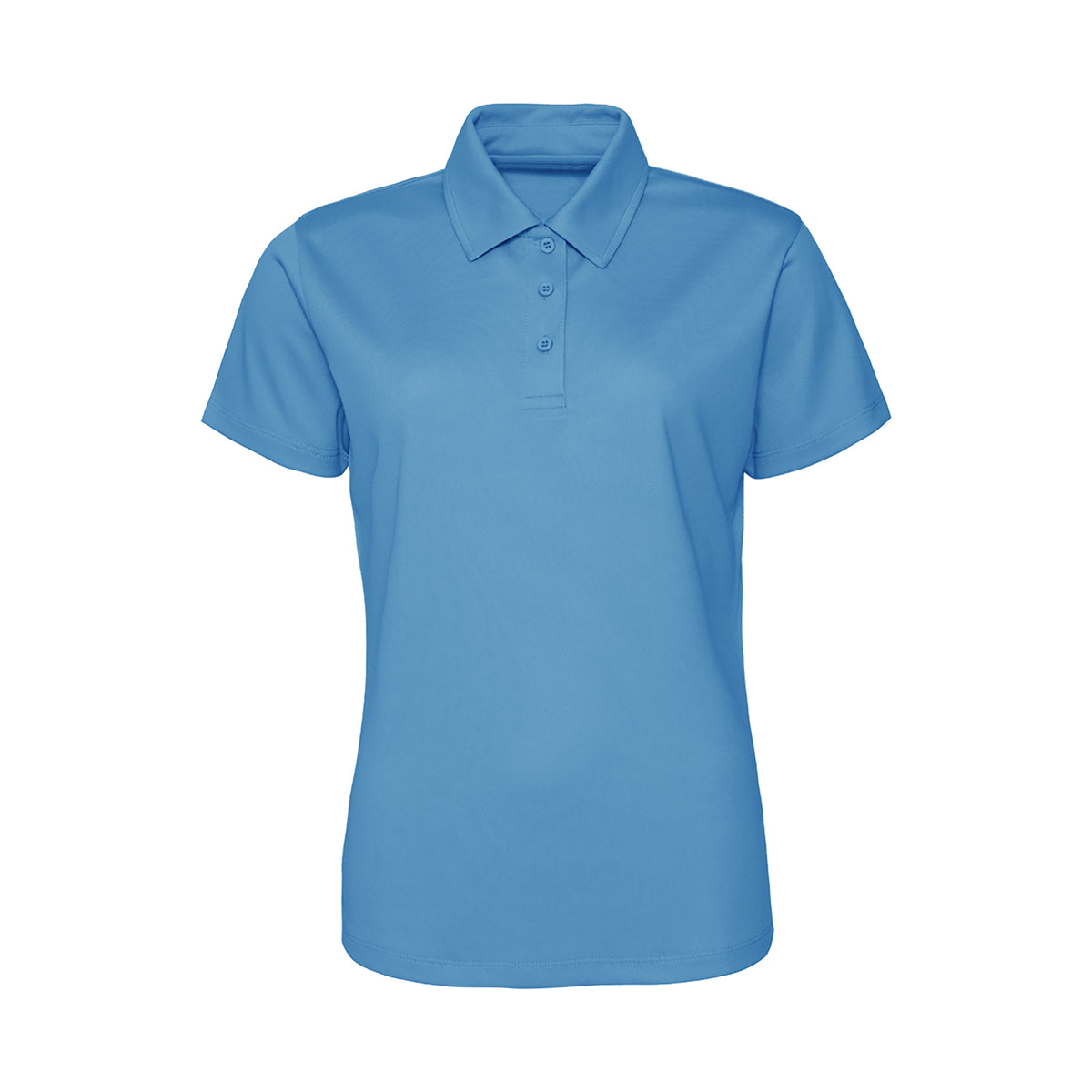 Branded Women's Quick Dry Polyester Sports Polo Shirt in Sapphire