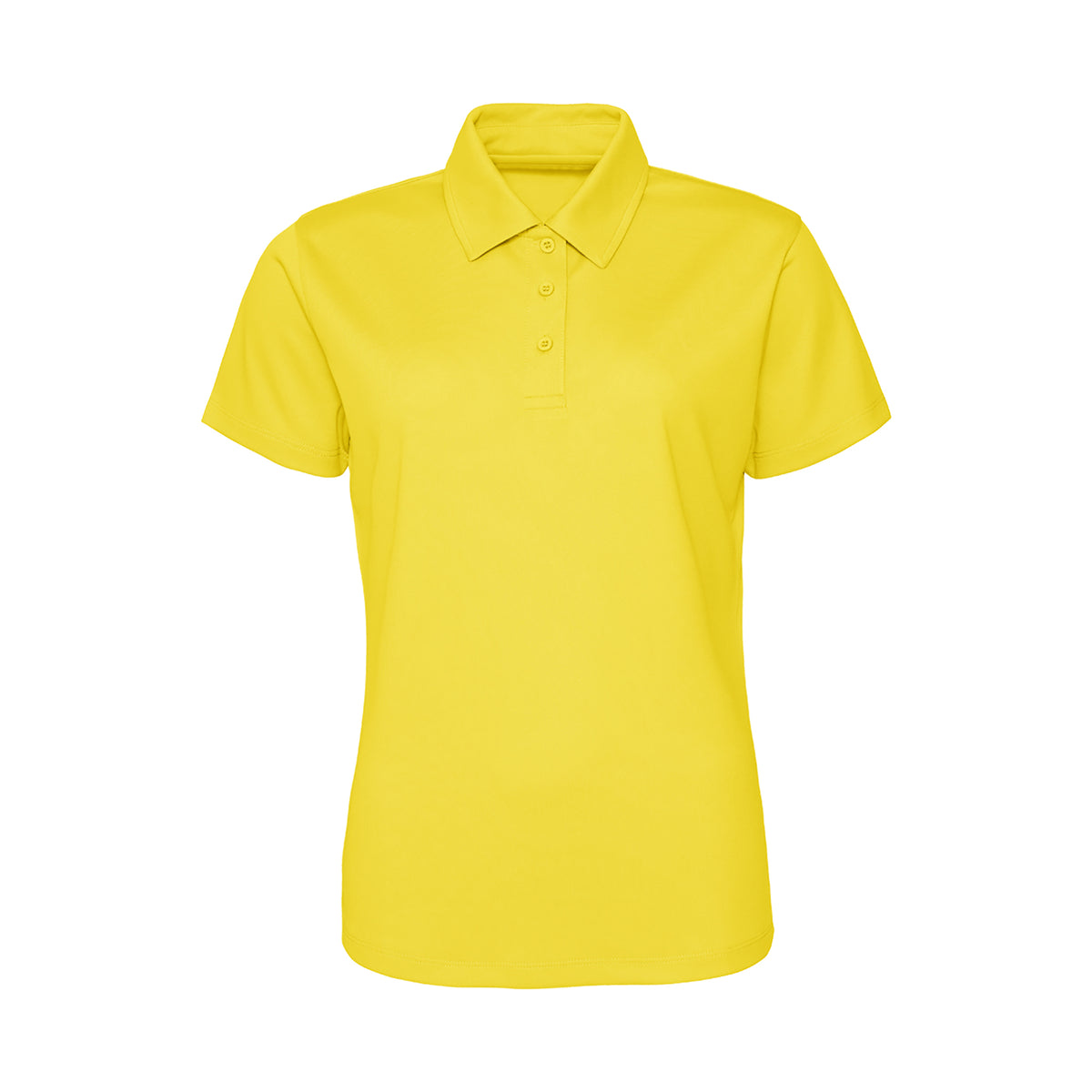 Branded Women's Quick Dry Polyester Sports Polo Shirt in Sun Yellow